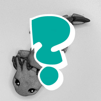 3D printed Axolotl fidget toy designed by MatMire Makes with articulated, flexible body