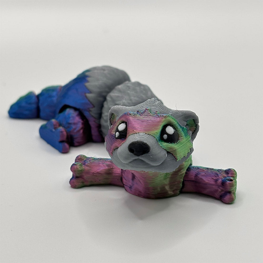 3D printed fidget toy, ferret with movable head, body, legs & tail